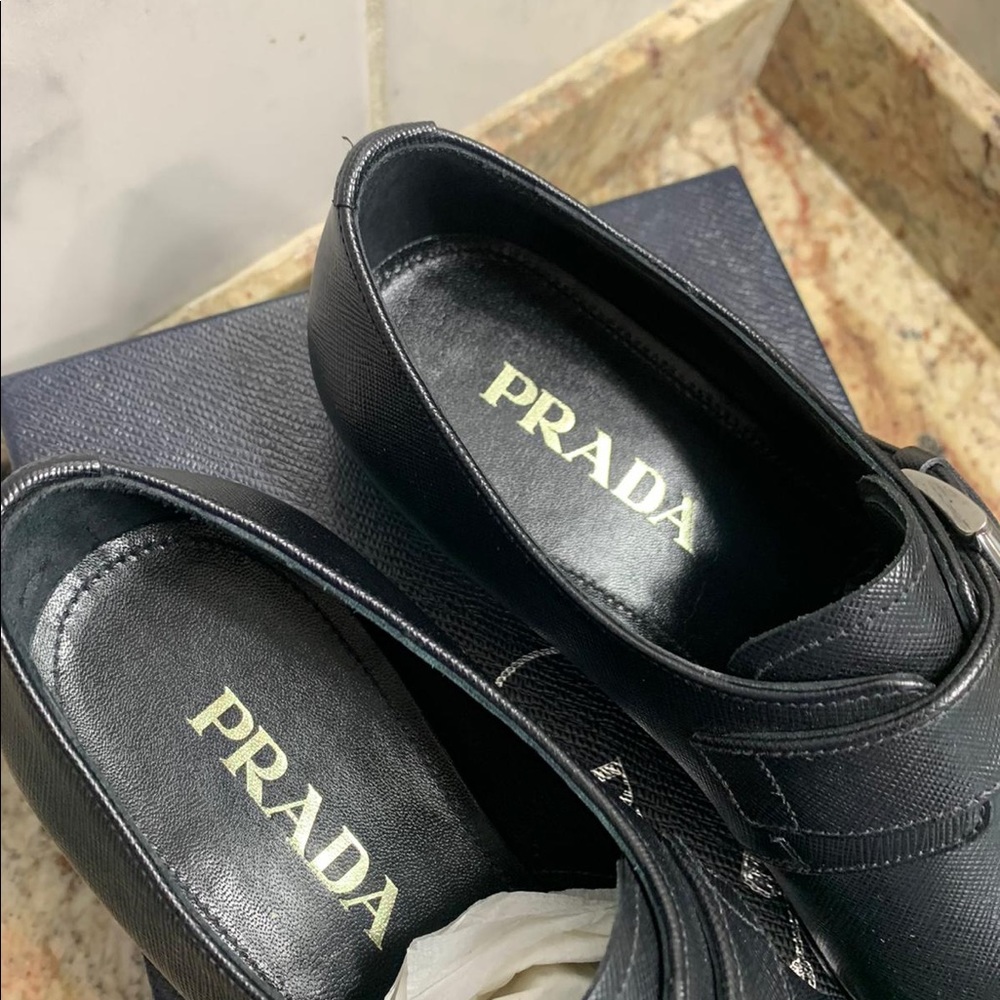 Prada Black Saffiano Leather Business Shoes - Picture 4 of 16
